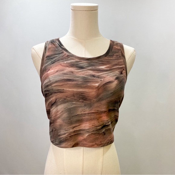 Marble Cropped Workout Tank - Picture 1 of 4